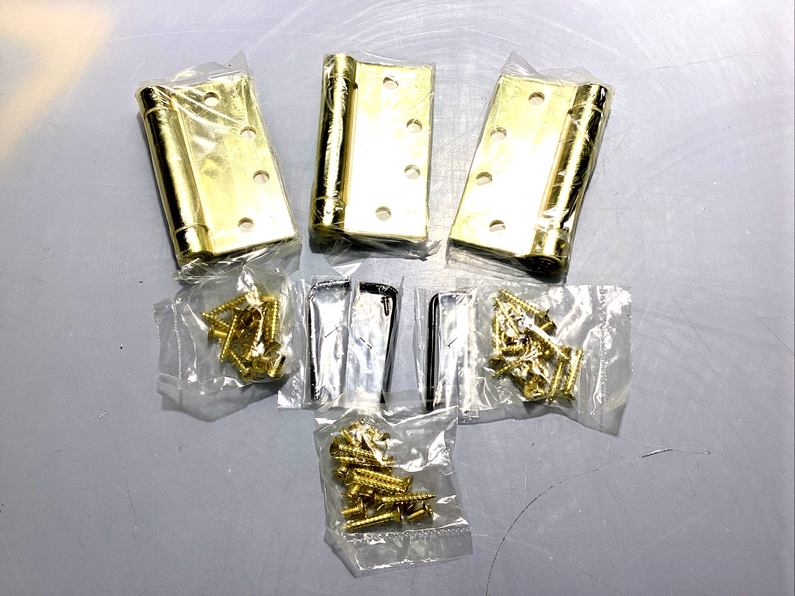 MCKINNEY 4-1/2” X 4-1/2” 1502 US3 COMMERCIAL ENTRY DOOR SPRING HINGES (3PK)