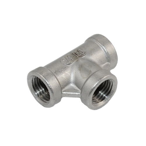 1/4″ inch NPT Tee T 3 way Female Threaded Pipe Fitting Stainless Steel SS 304
