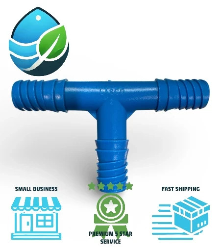 Swing Blue Irrigation 3/8 inch Insert Tee Pipe Fitting Polyethylene Barb x Barb