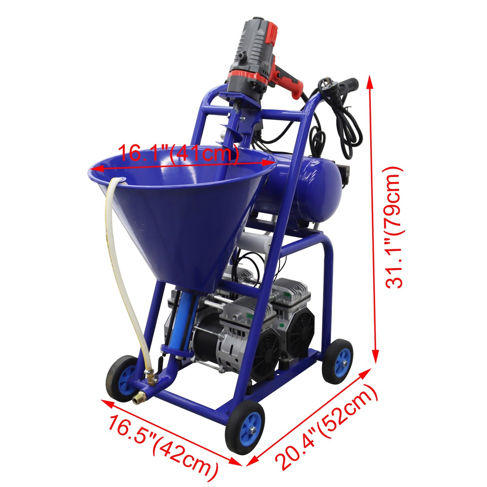 Electric Dual Power Polyurethane Foam Spray Machine with 50L Hopper 220V 3.2KW