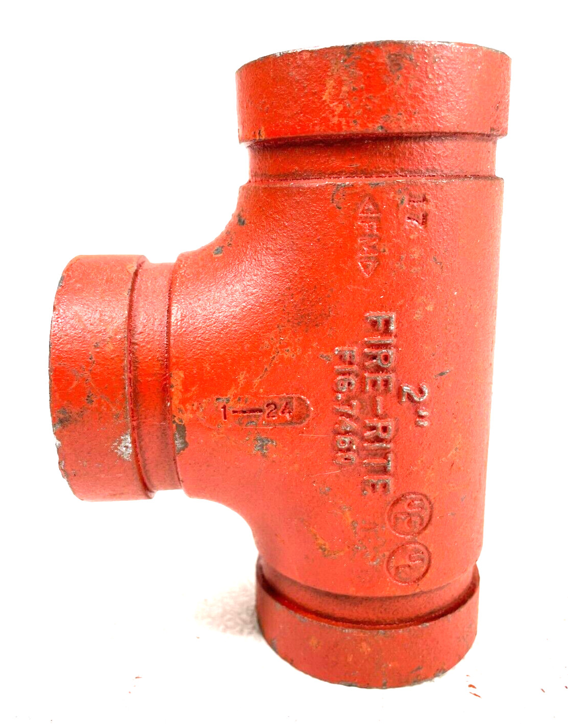 Gruvlok Fire-Rite Style 7460 Straight Tee 2″ Grooved End IPS Pipe Size Fitting