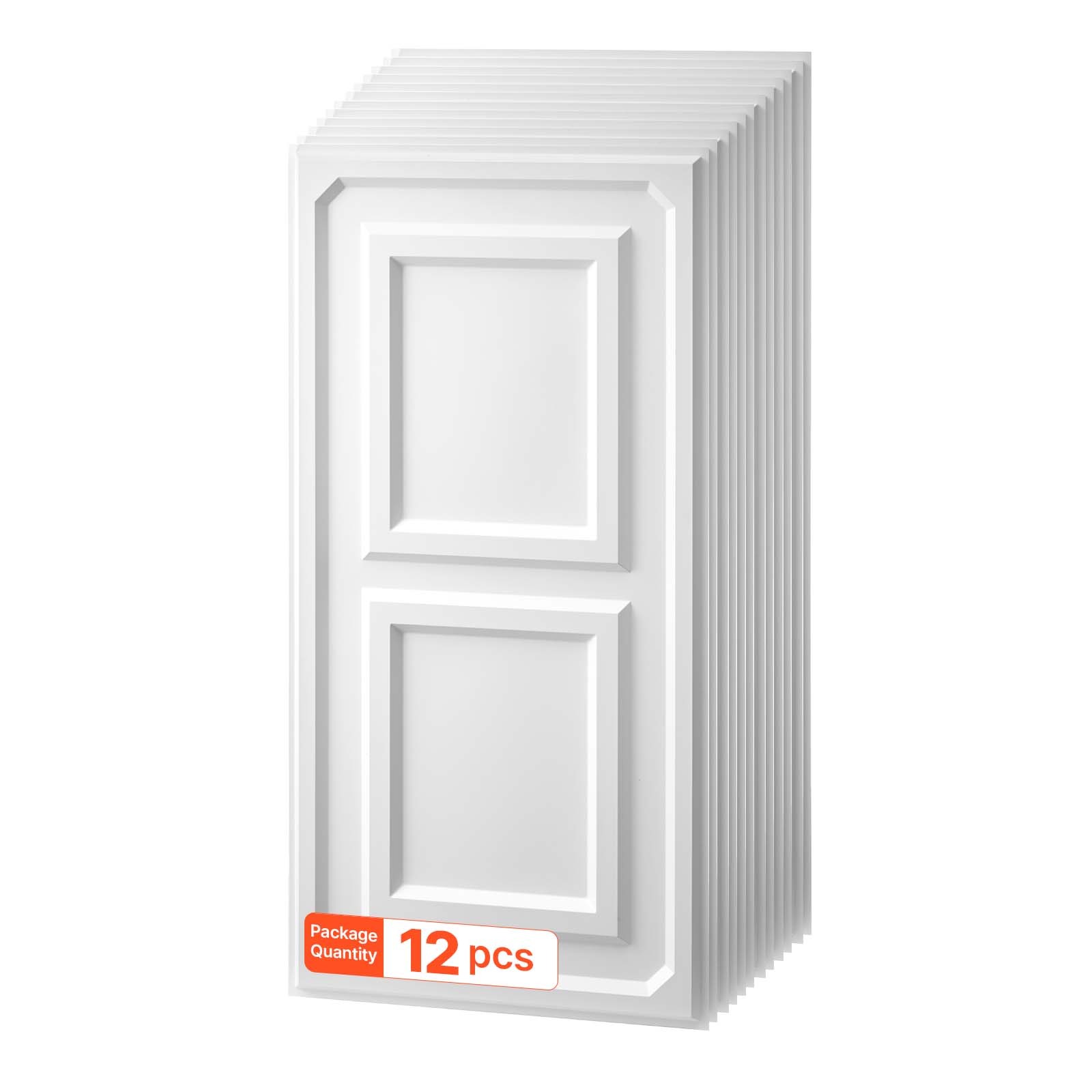 VEVOR 24 x 48 in PVC Ceiling Tiles 12-Pack White 3D Textured Accent Panels Home
