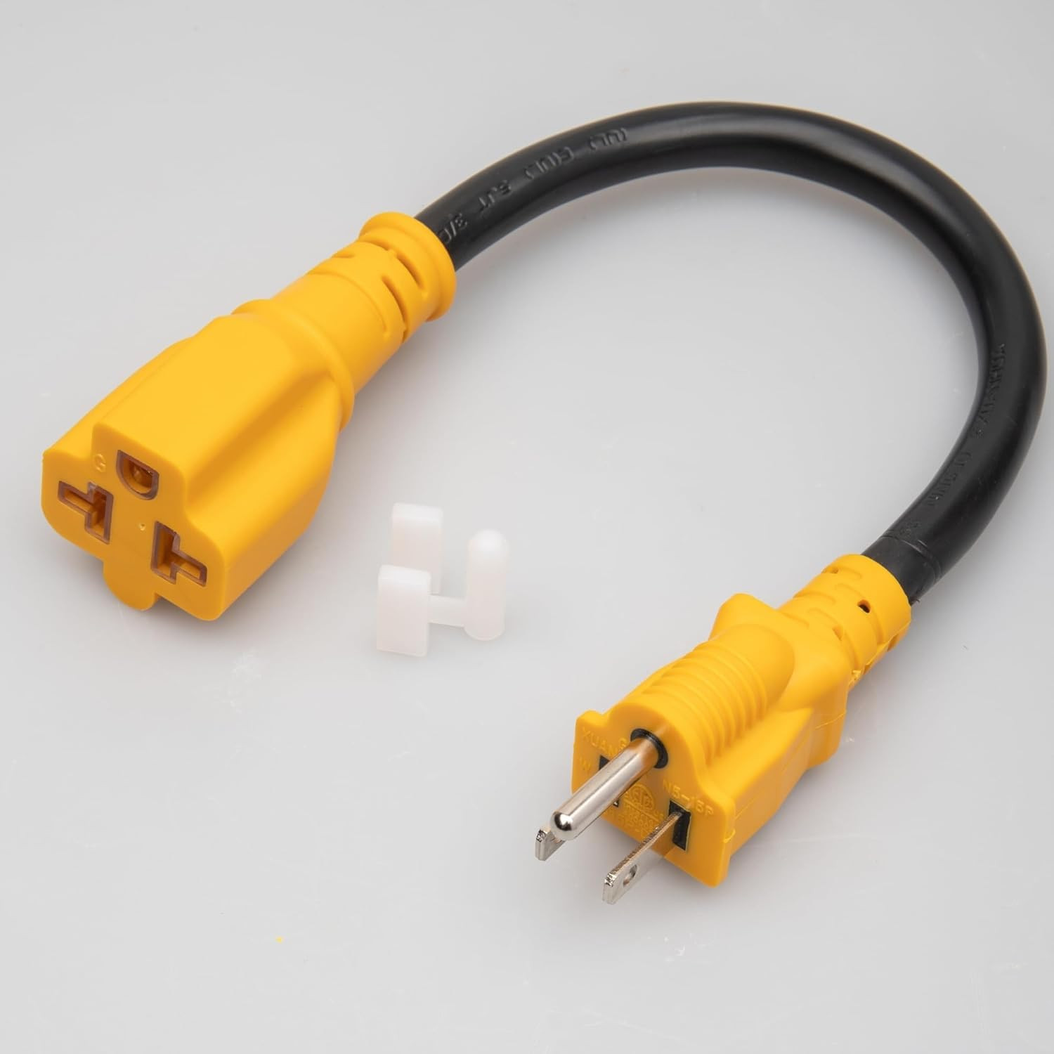 Outdoor 12 Inch 15 Amp Household to 20 Amp AC Power Adapter Cable Waterproof 12A