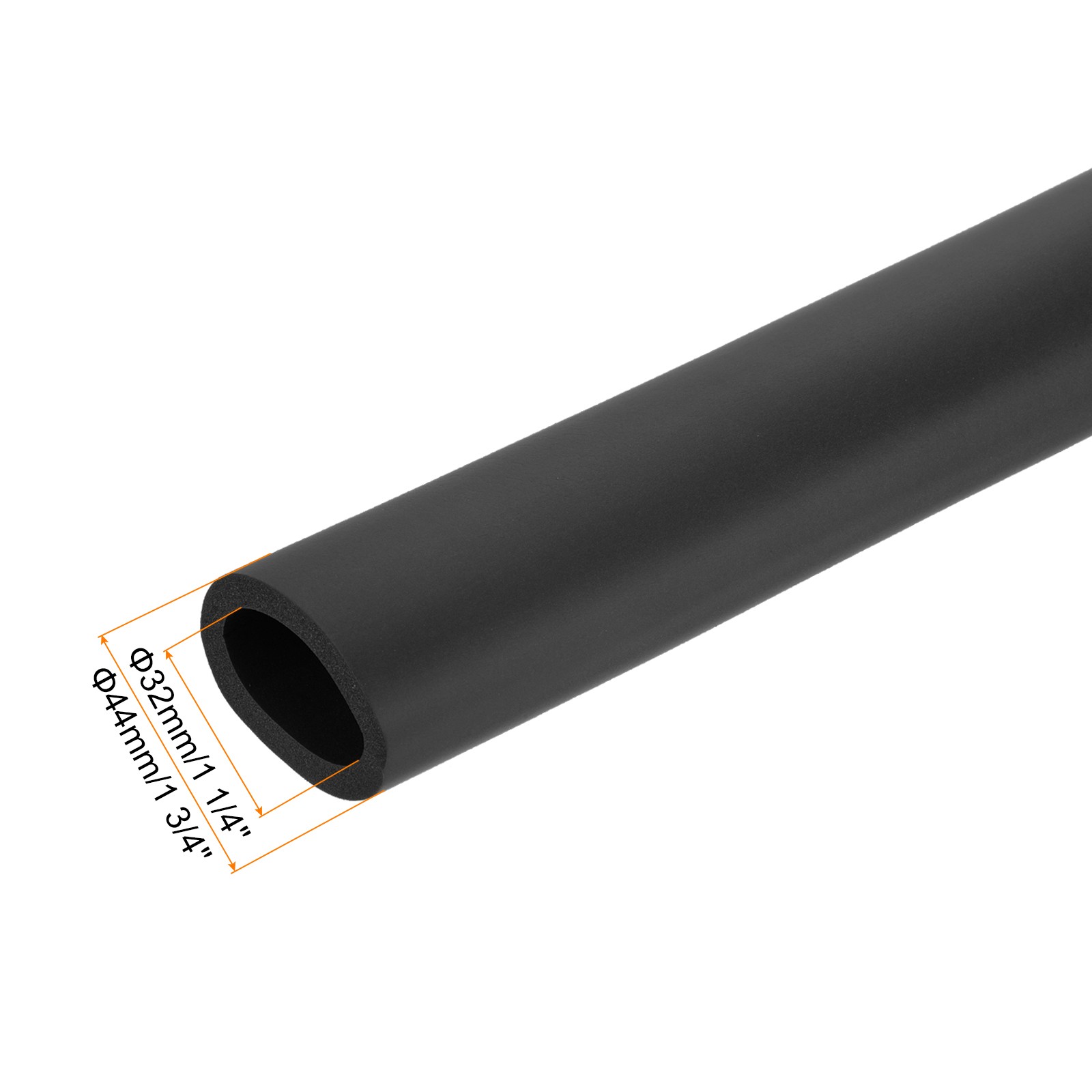 Foam Tubing for Handle Grip Support 32mm ID 44mm OD 0.3 Meter/1ft Length Black