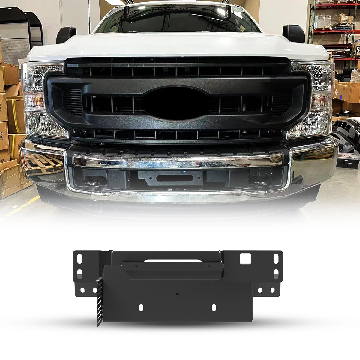 CPW Winch Plate for 2017-2026 Ford F-250/F350 Front Bumper, 12000 lbs Capacity