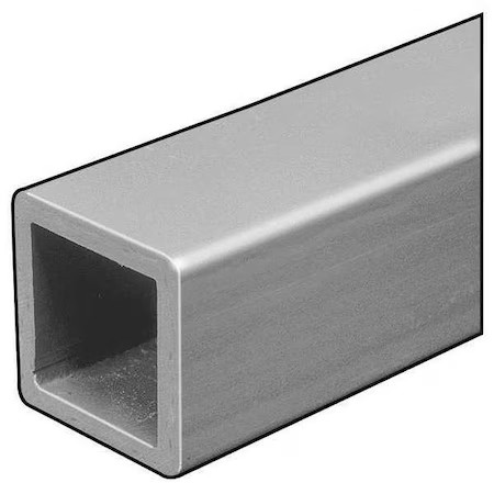 Fibergrate 1644300.02 Sq Tube, Isofr, Gry, 1/4 T X2 In Od Sq, 10Ft