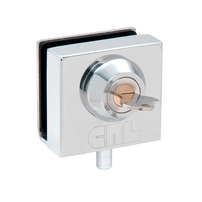 CRL 03P12 Chrome Deluxe Slip-On Showcase Lock for 1/2″ Glass