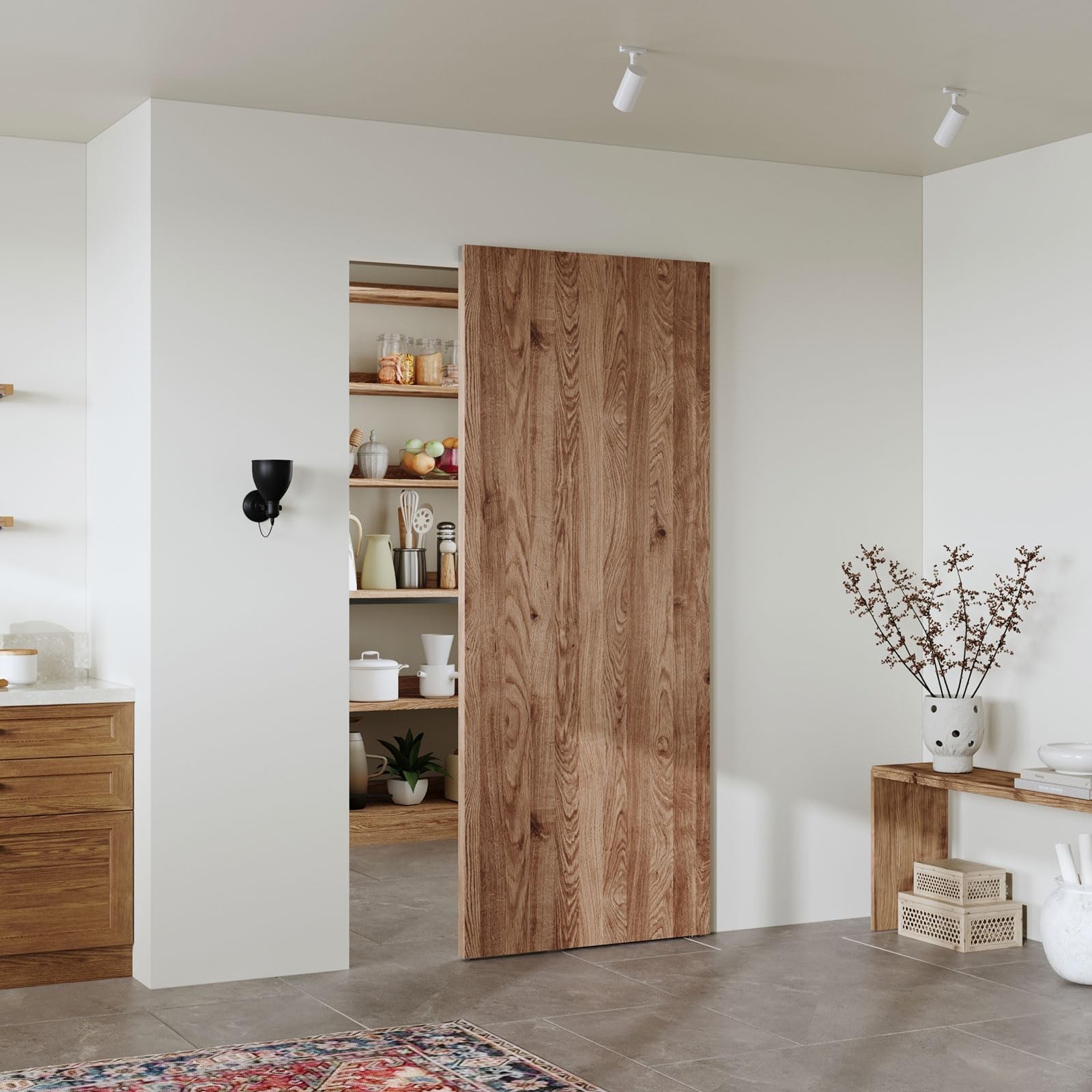34″ Concealed Sliding Barn Door Hardware Kit with Soft Close Mechanism for 26…