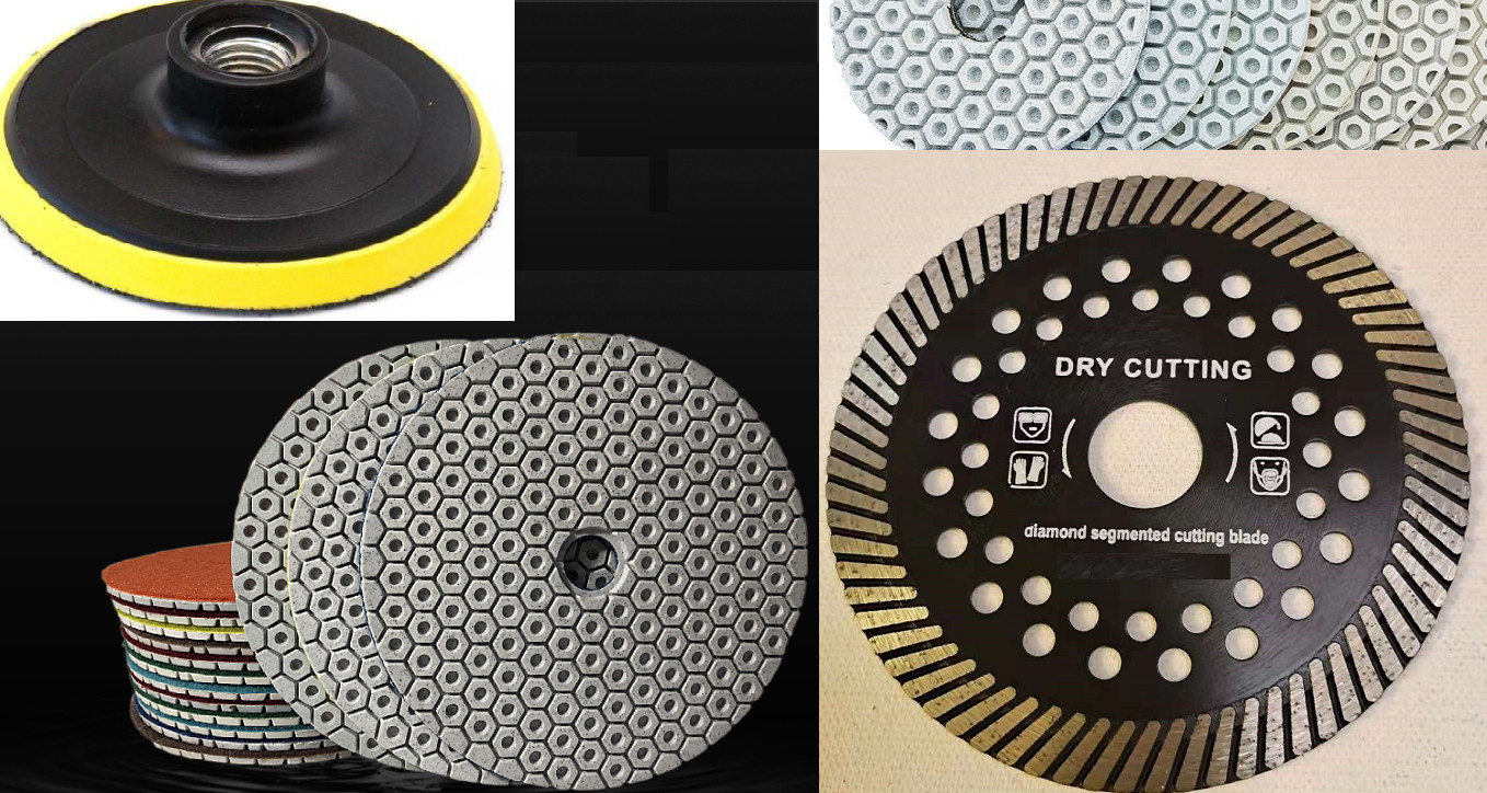 7″ wet polisher grinder 13 saw blade marble travertine granite lapidary buffer