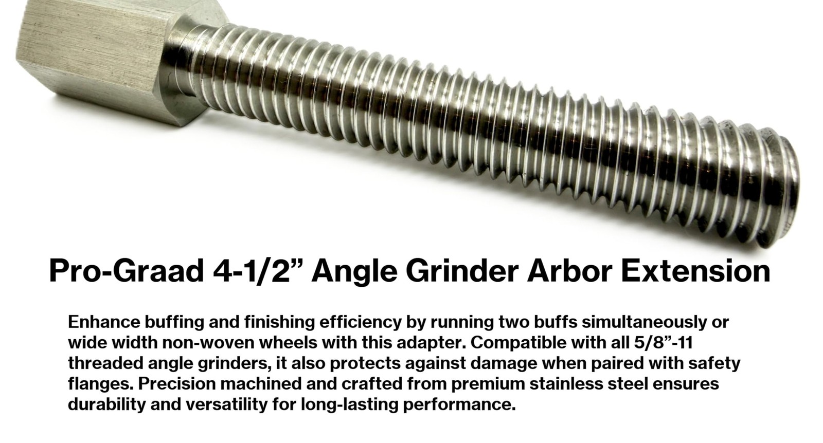 Pro-Graad Angle Grinder Extender Shaft 13060 5/8-11 Female to 5/8-11 Male…