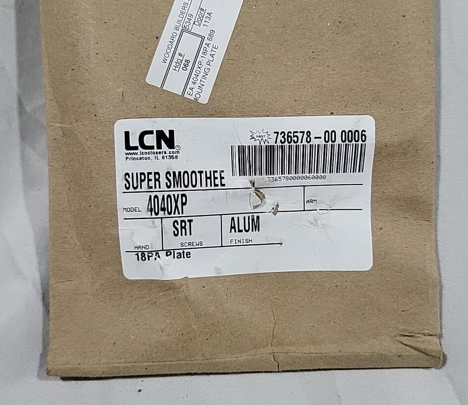 LCN 4040XP-18PA AL Drop Plate,Silver,Alum,12-1/4 in. L