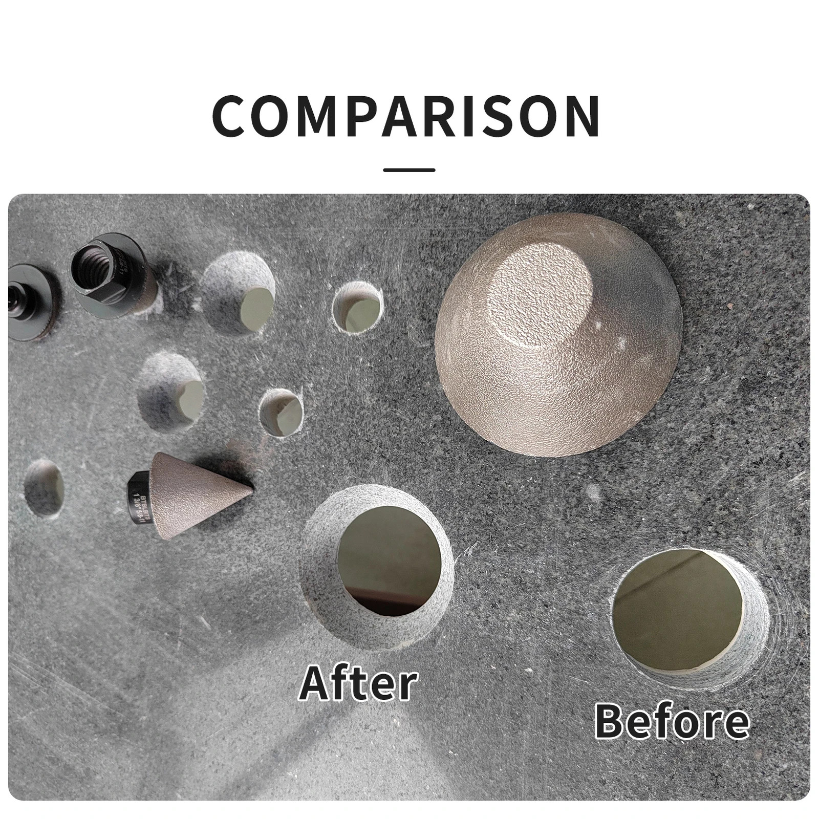 Diamond Beveling Chamfer Milling Cone Bit 3-1/4 Enlarge Hole Ceramic Marble Tile