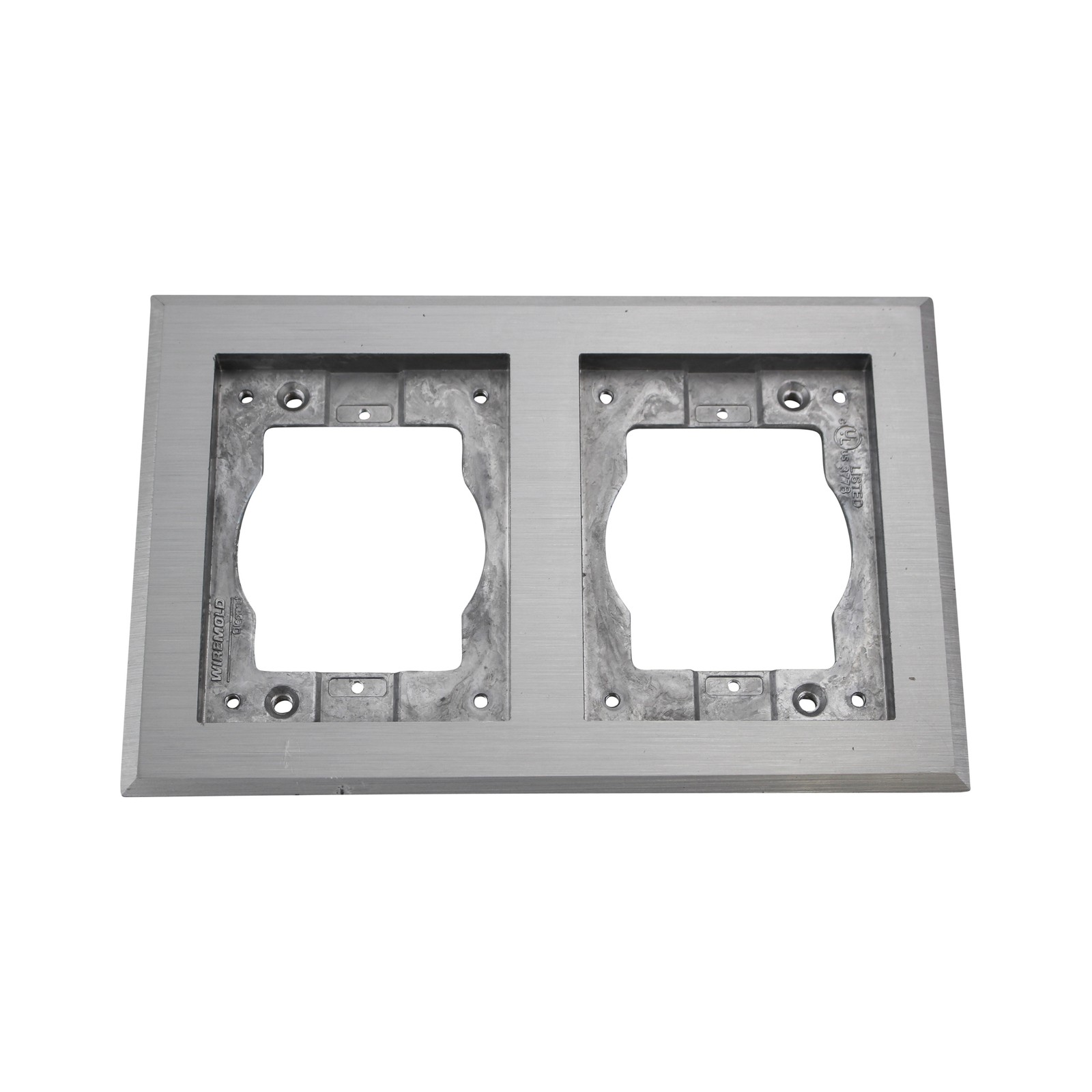 WIREMOLD WALKER LEGRAND 828TCAL TWO-GANG ALUMINUM CARPET & TILE FLANGE