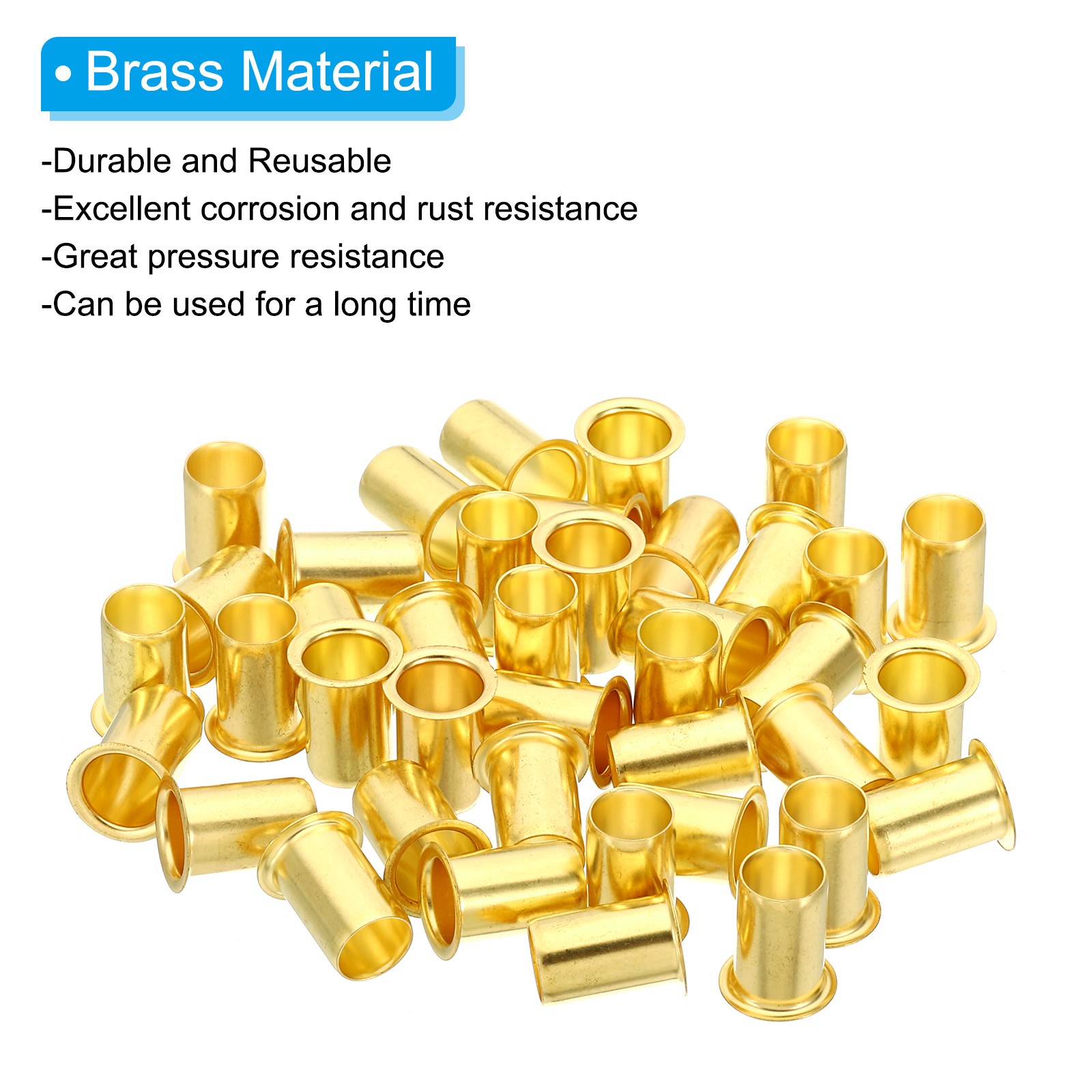 40Pcs 12mm OD x 9mm ID Tube Brass Compression Insert