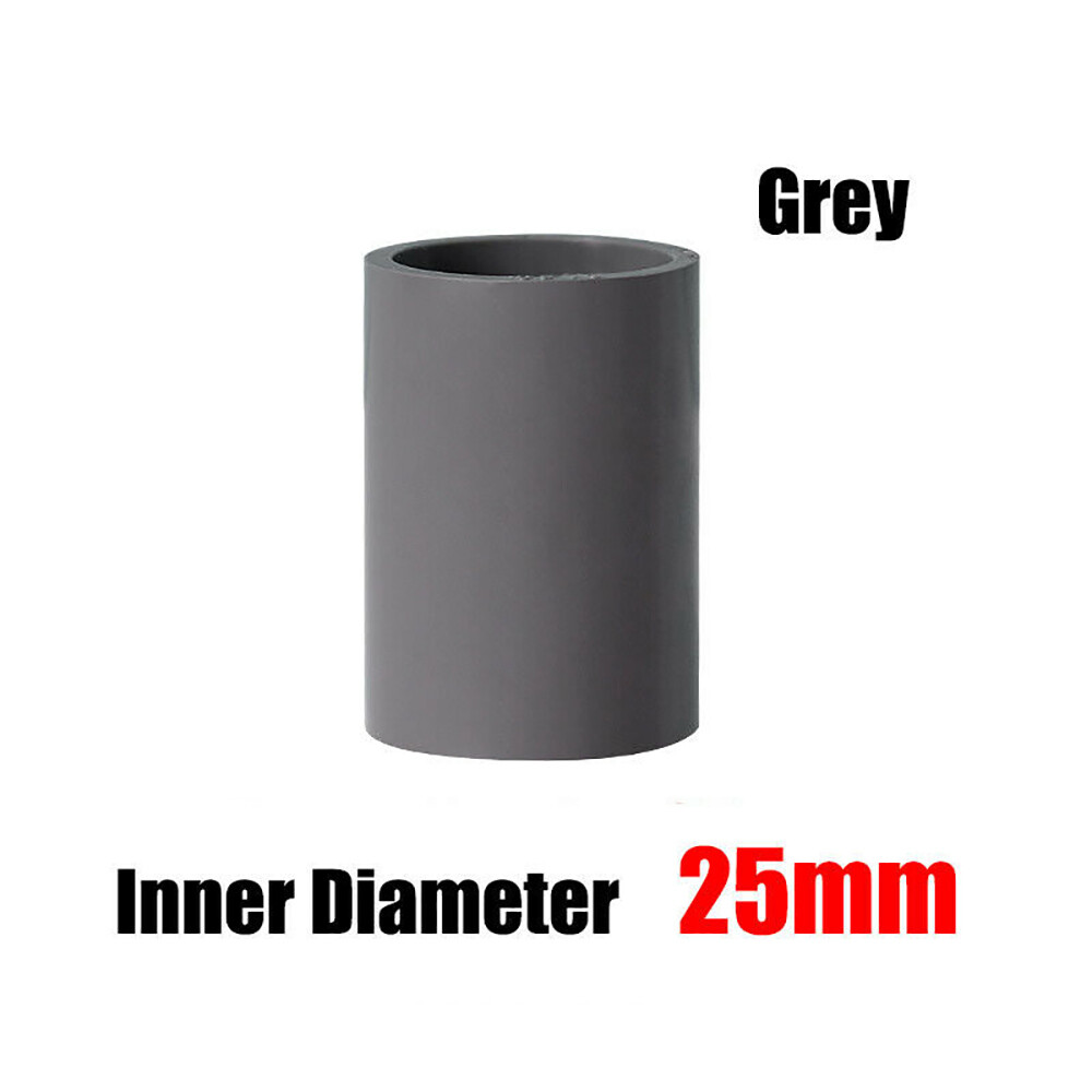 Grey PVC Direct Pipe Fitting Straight Joint Water Pipe Socket Coupling 20~200mm