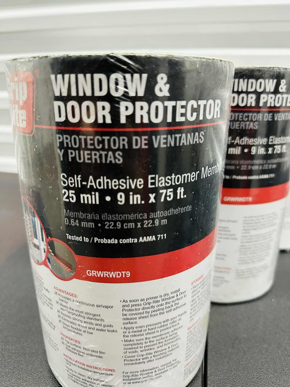 Grip-Rite GRWRWDT9 Window & Door Wrap 9″ x 75′ Weatherproof and Durable