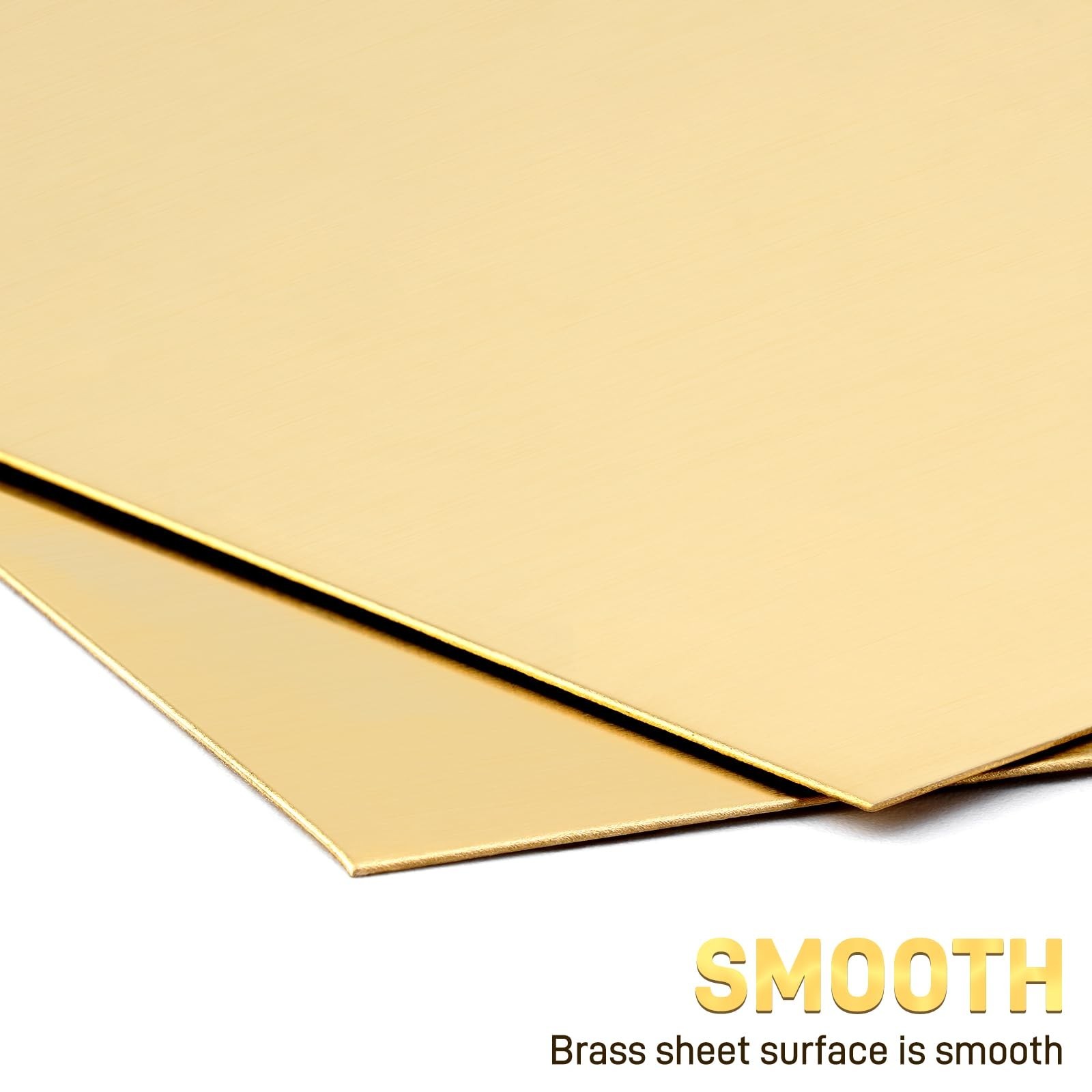 2 Pcs Brass Sheet, 14 Gauge(1.6 mm) Thickness, 5.9″ x 5.9″, for Jewelry, Craf…