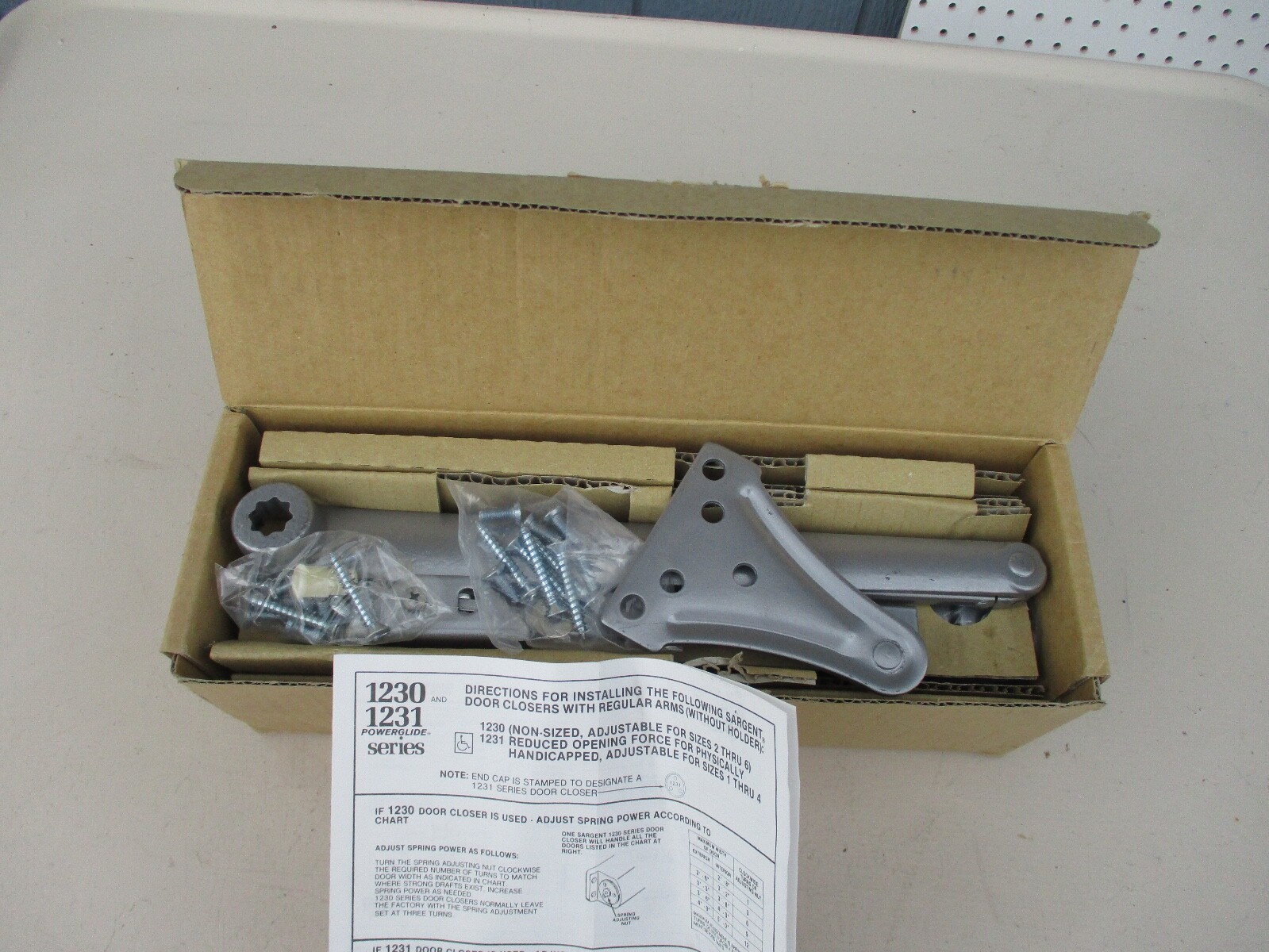 Sargent Hardware Door Closure #1230 UO EN Finish Regular Door Mount New in Box