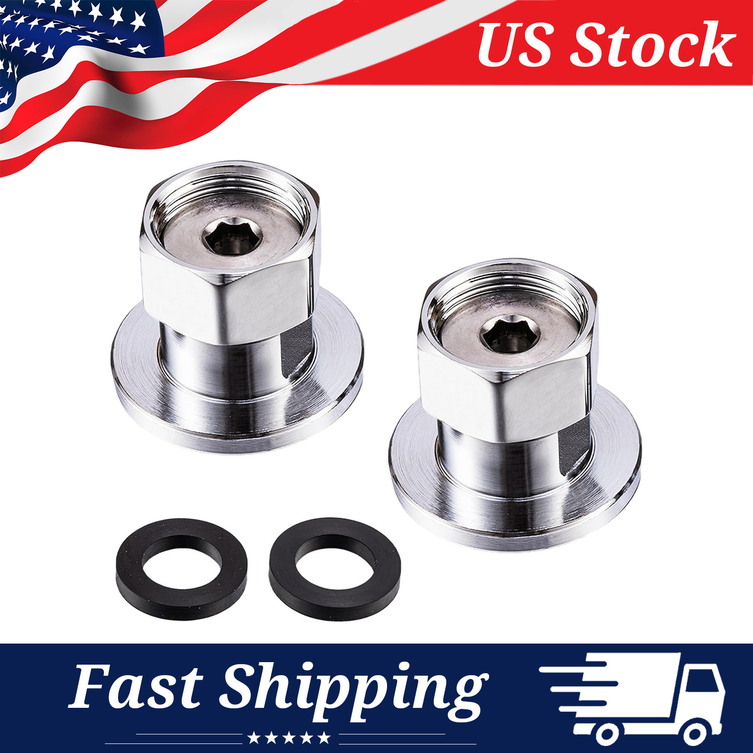 Installation Coupler for Commercial Wall Mount Faucet, Eccentric Flange