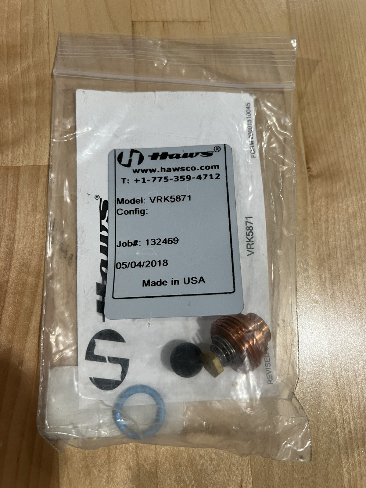Haws VRK5871 Drinking Fountain Valve Repair Kit