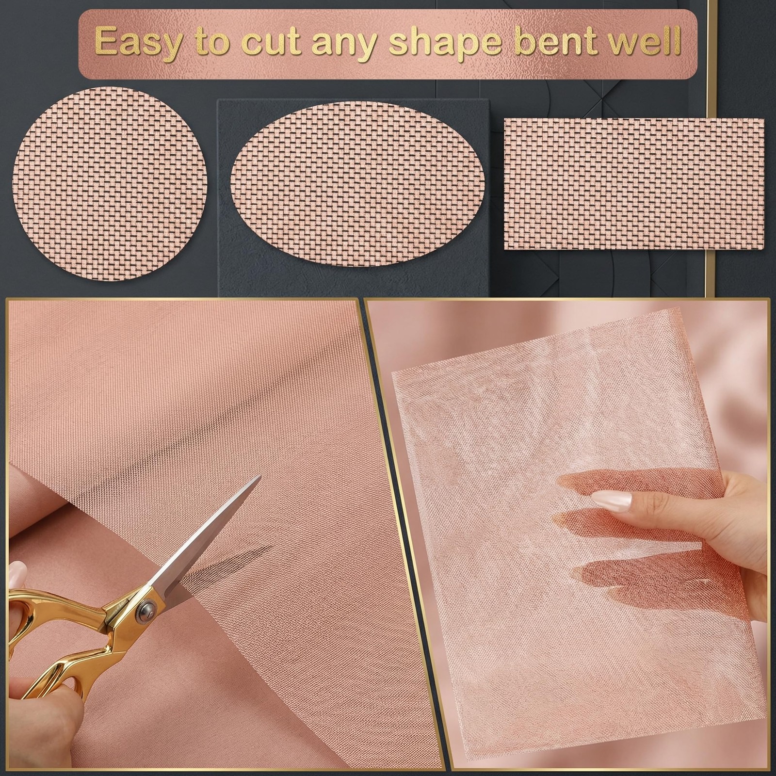 Therwen 36 Inch x 20 ft Copper Mesh 36 x 20 ft, as shown in the picture