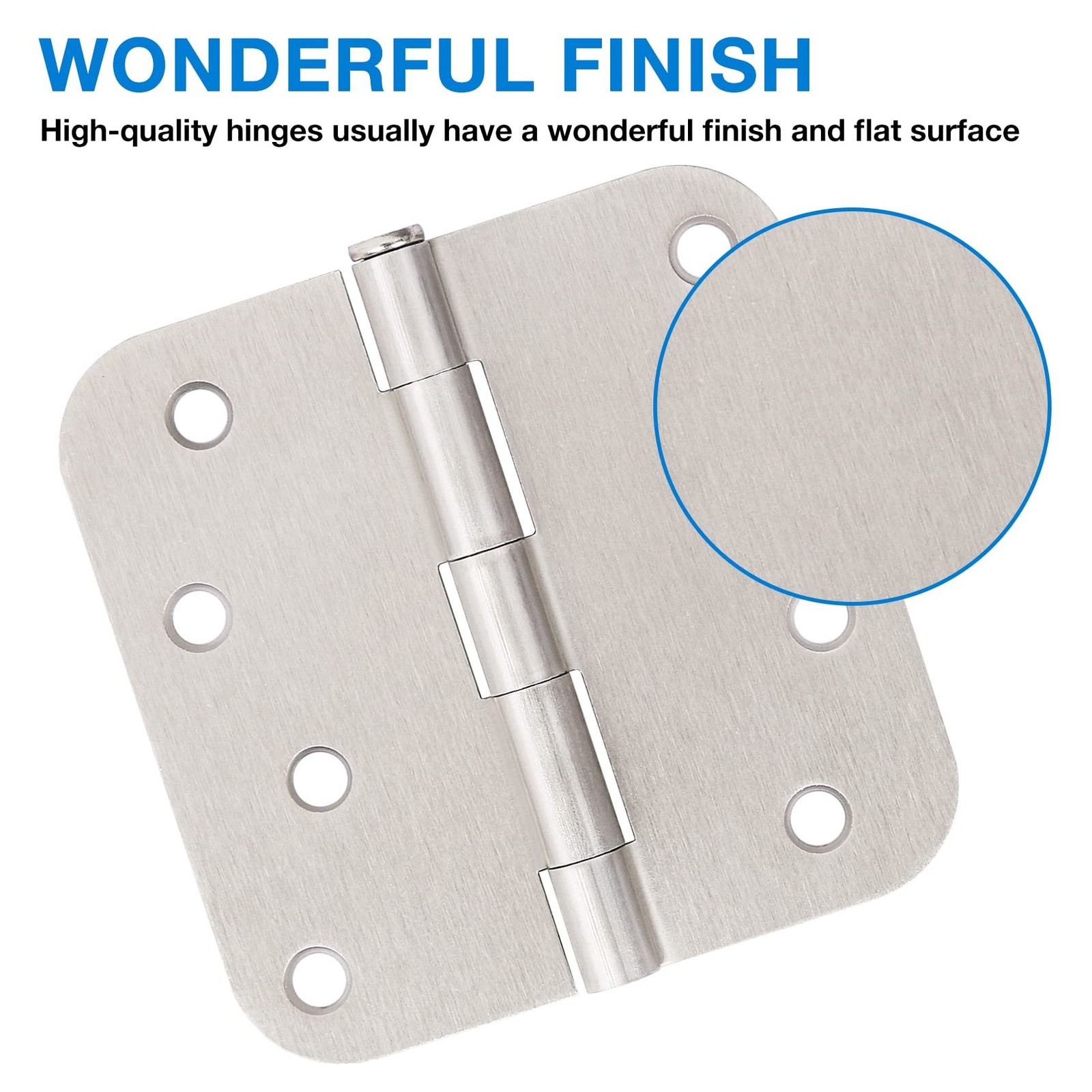 12 Pack Nickel Door Hinges Brushed Nickel 4 Inch Exterior/Interior/Front Door…