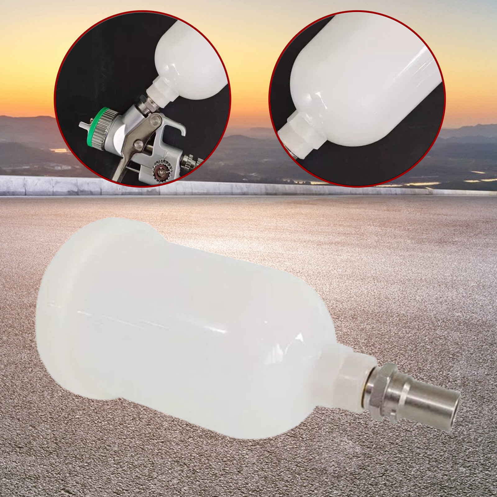 New Spray Gun Cup Pot For Sata 4400 Small Repair Spray Gun Pot 250cc Accessories