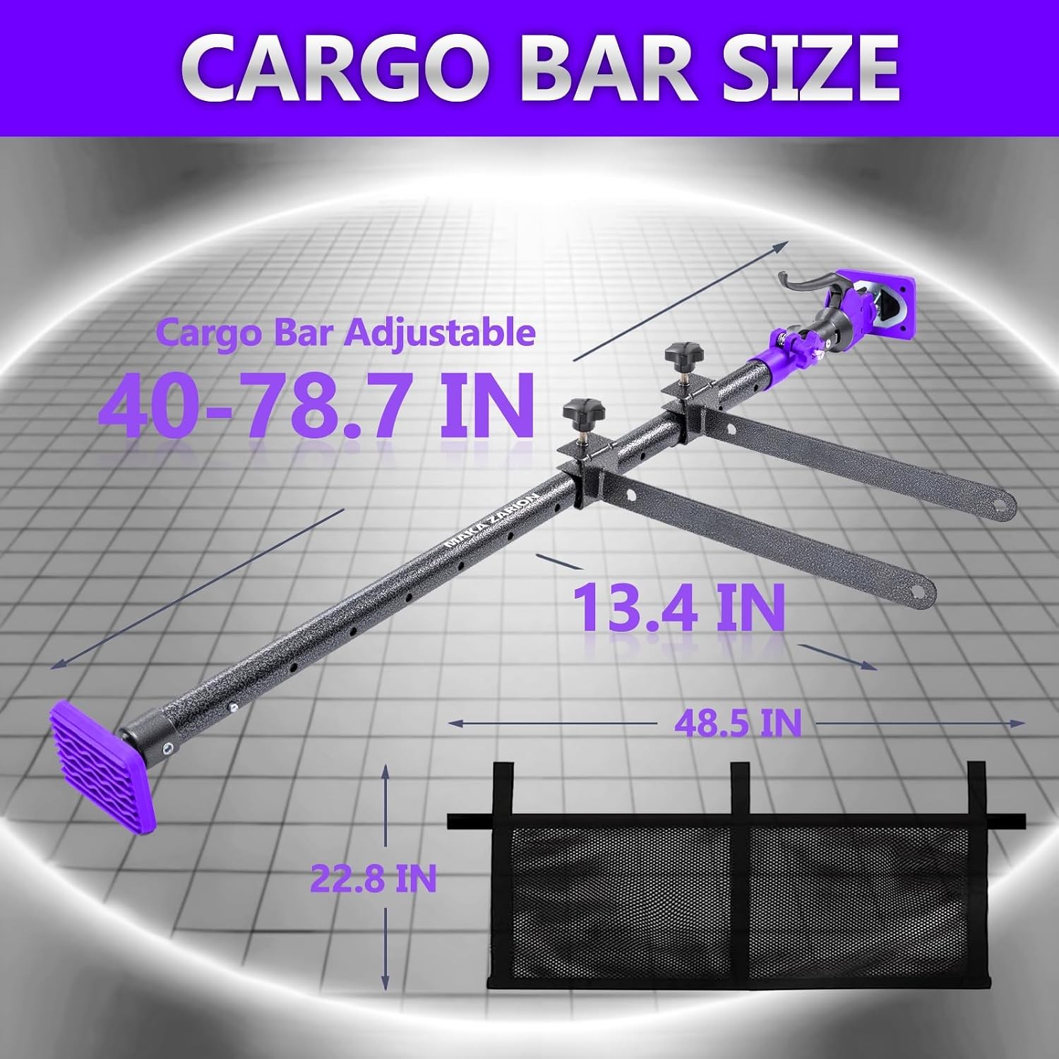 Truck Cargo Bar Adjustable 40-78.7 Divider 200Lbs SUV Van