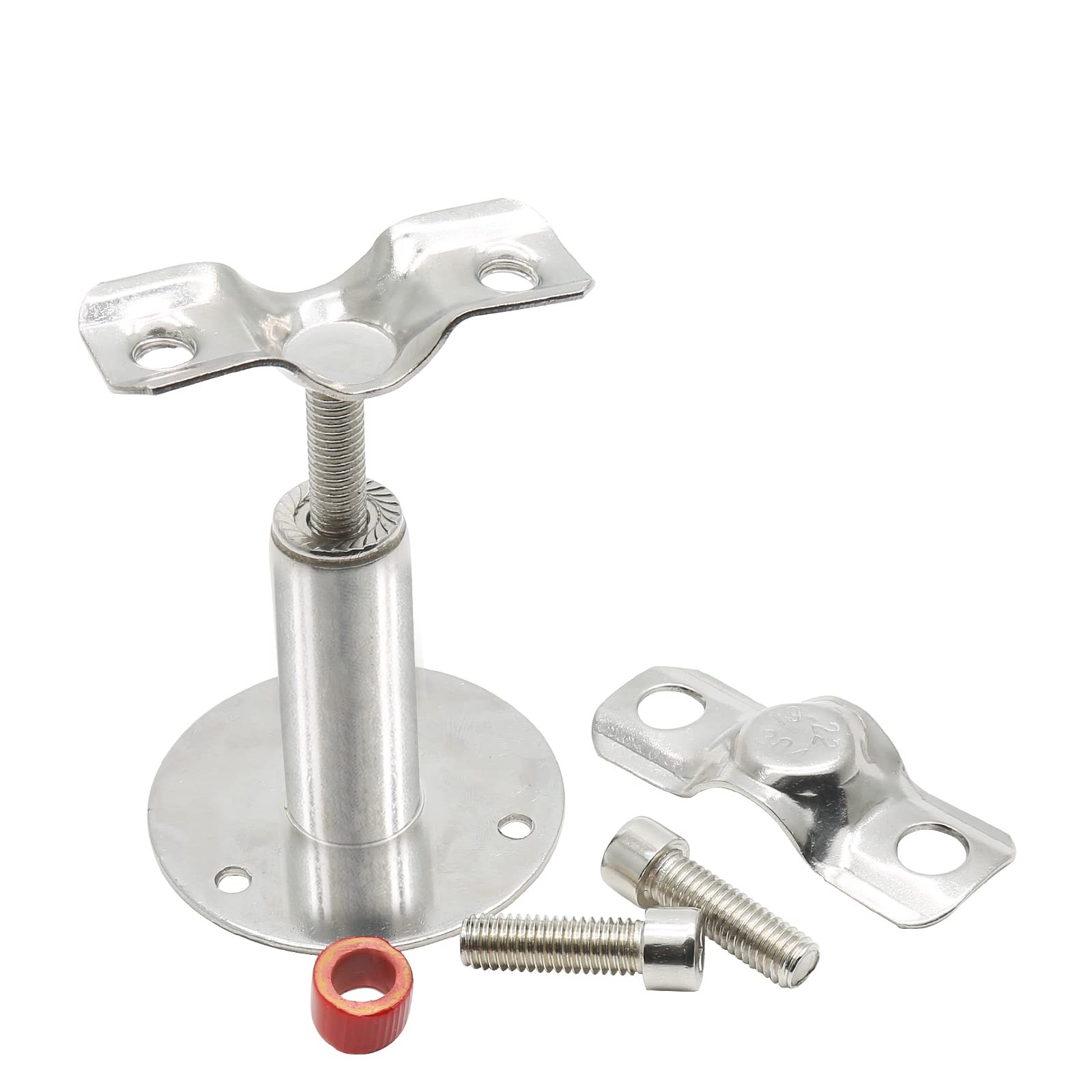 Piutouyar 2 Pcs Ceiling Mount Pipe Dia: 25mm (Fit for 3/4inch Pipe), Silver