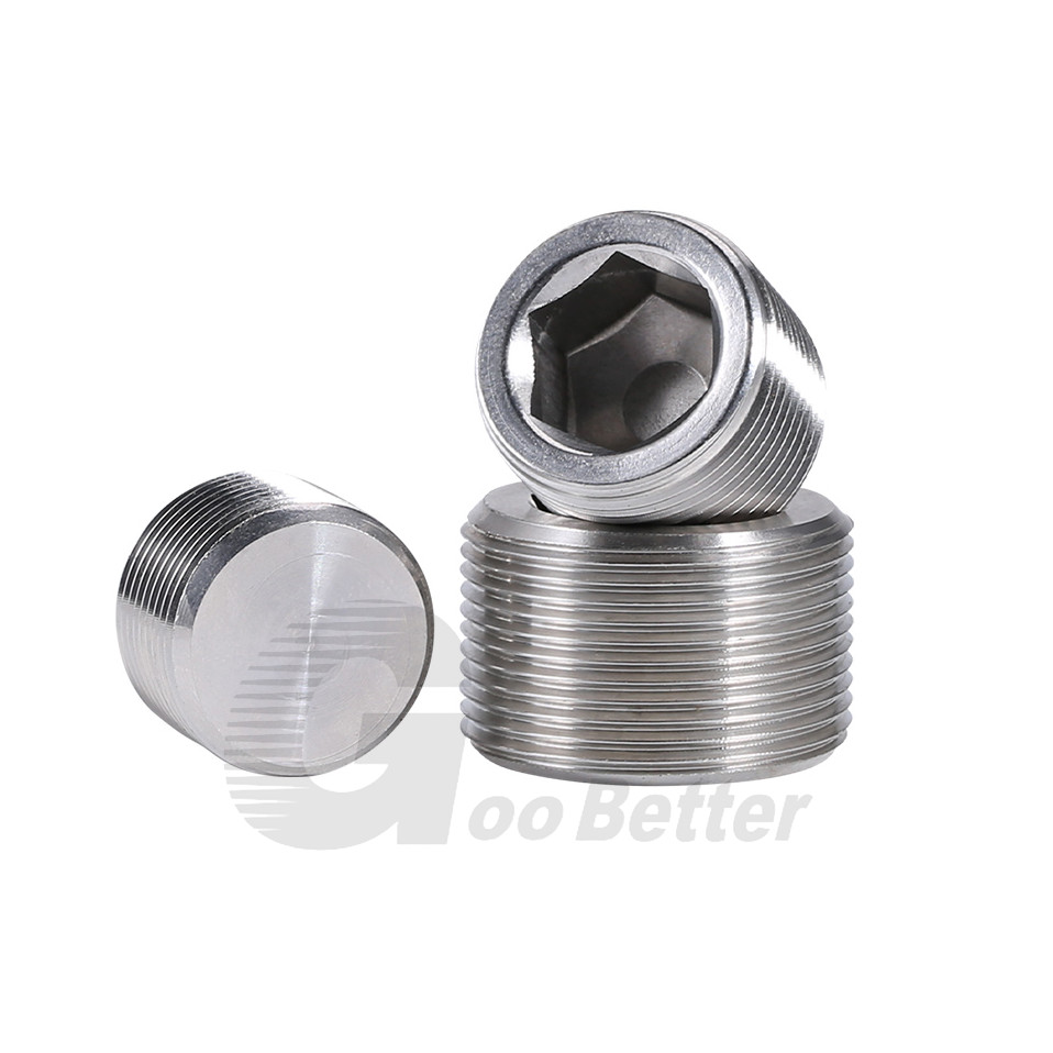 Allen Socket Male Plug A2 Stainless Steel Internal Hex Head Blanking Plug PT/NPT
