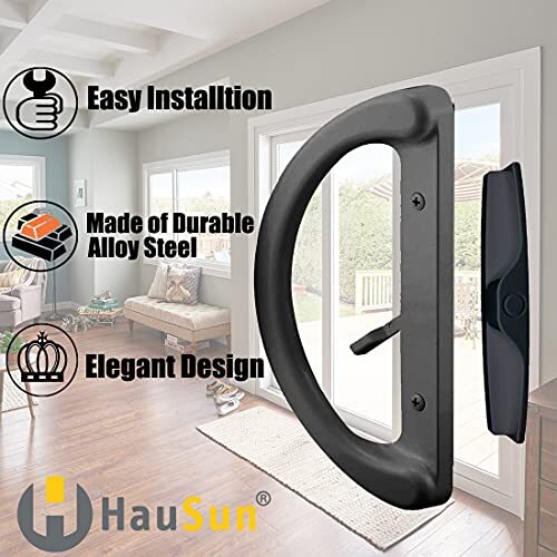 Patio Sliding Glass Door Handle Set with 45° Mortise Lock Assorted Colors