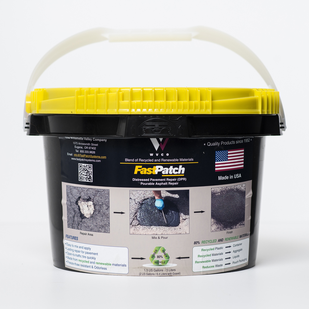 FASTPATCH DPR Pourable Asphalt Repair 3-Gal Kit – Polymeric Asphalt Patch