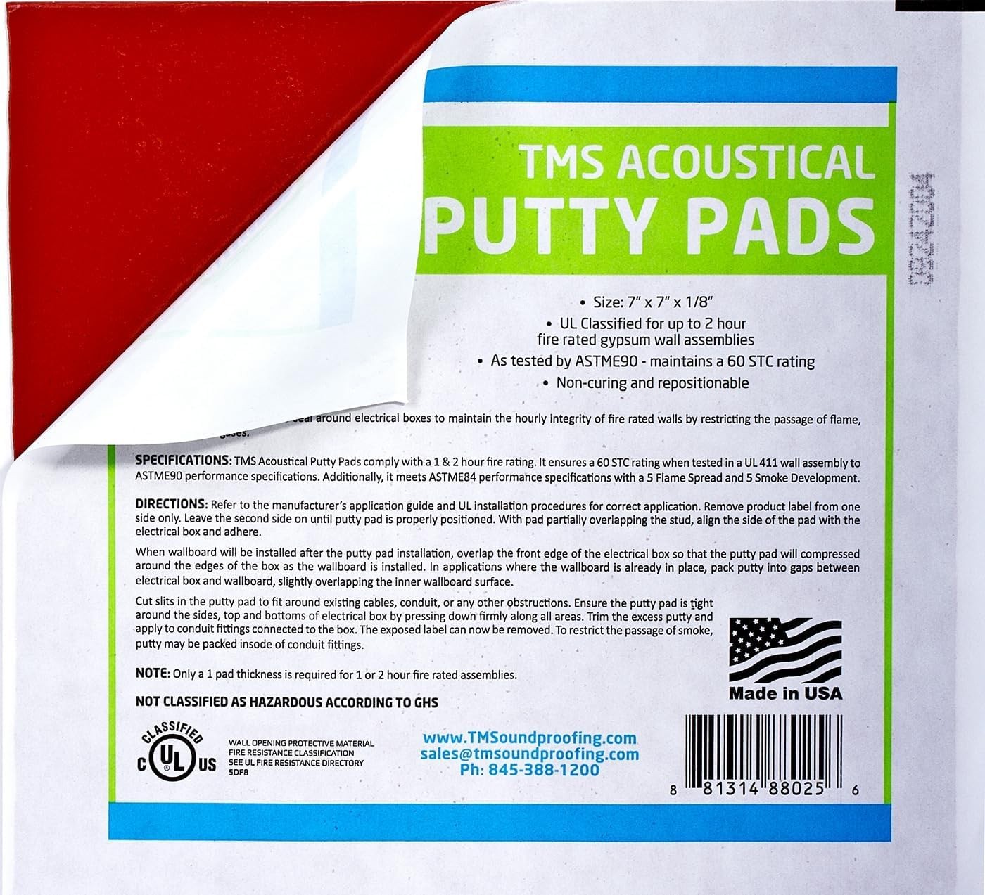 Acoustical Putty Pads – Moldable Soundproofing Pad – Fire Stop for Electrical…
