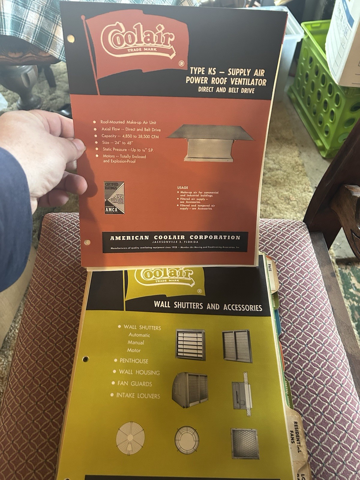 1960s Lot Of Jenn-Air; Coolair; Air Guide Advertising Louver Dampener Venting