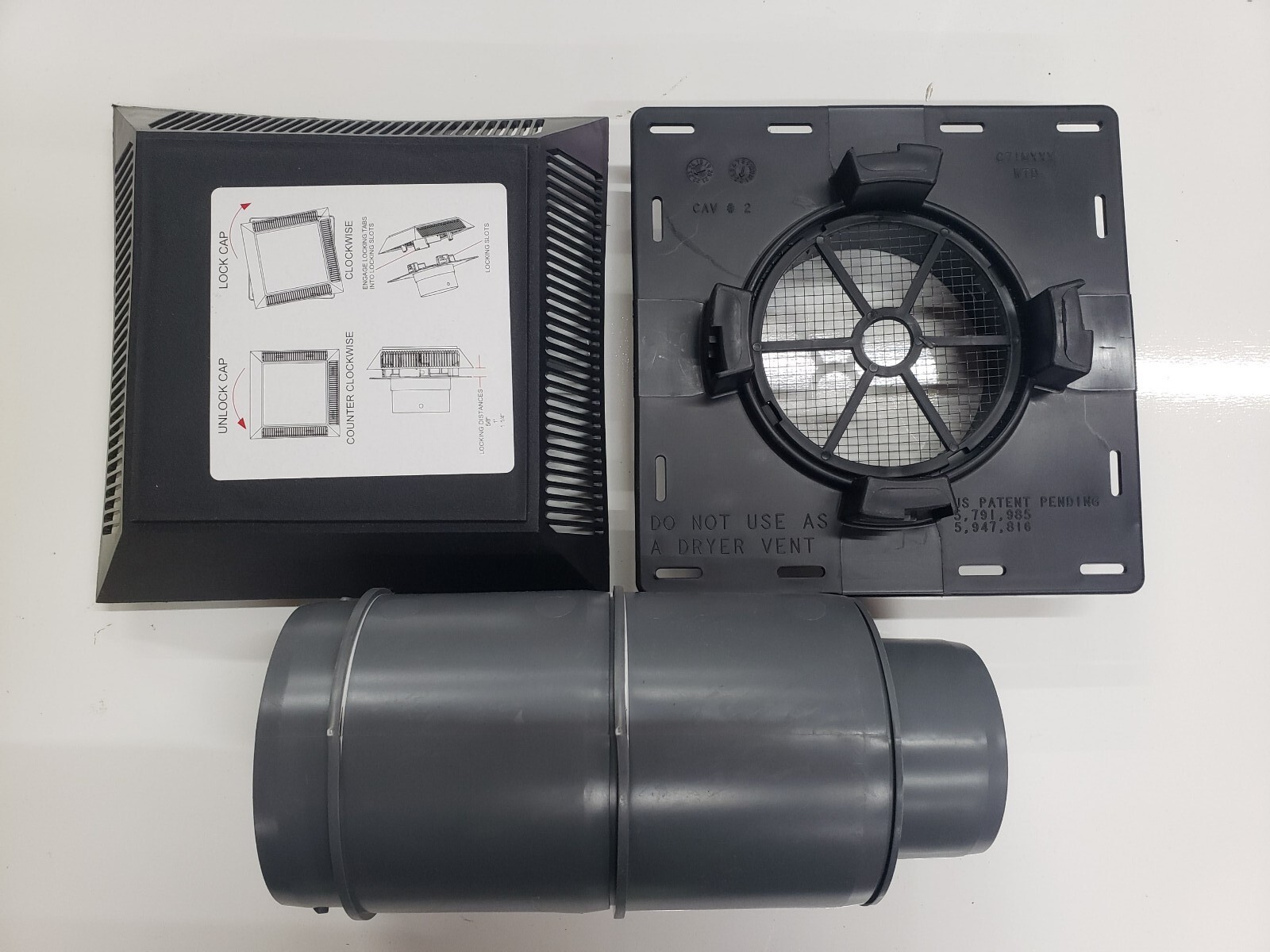 INTAKE EXHAUST VENT MID AMERICAN COLOR Black #002 M00030807002