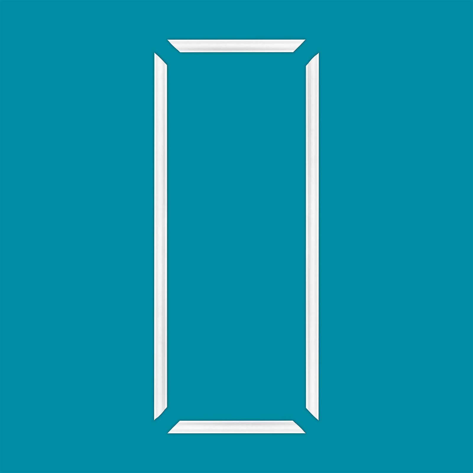 Outwater 18″ X 48″ White Pre-Mitered Wall Box Panel Frame Kit with Adhesive,