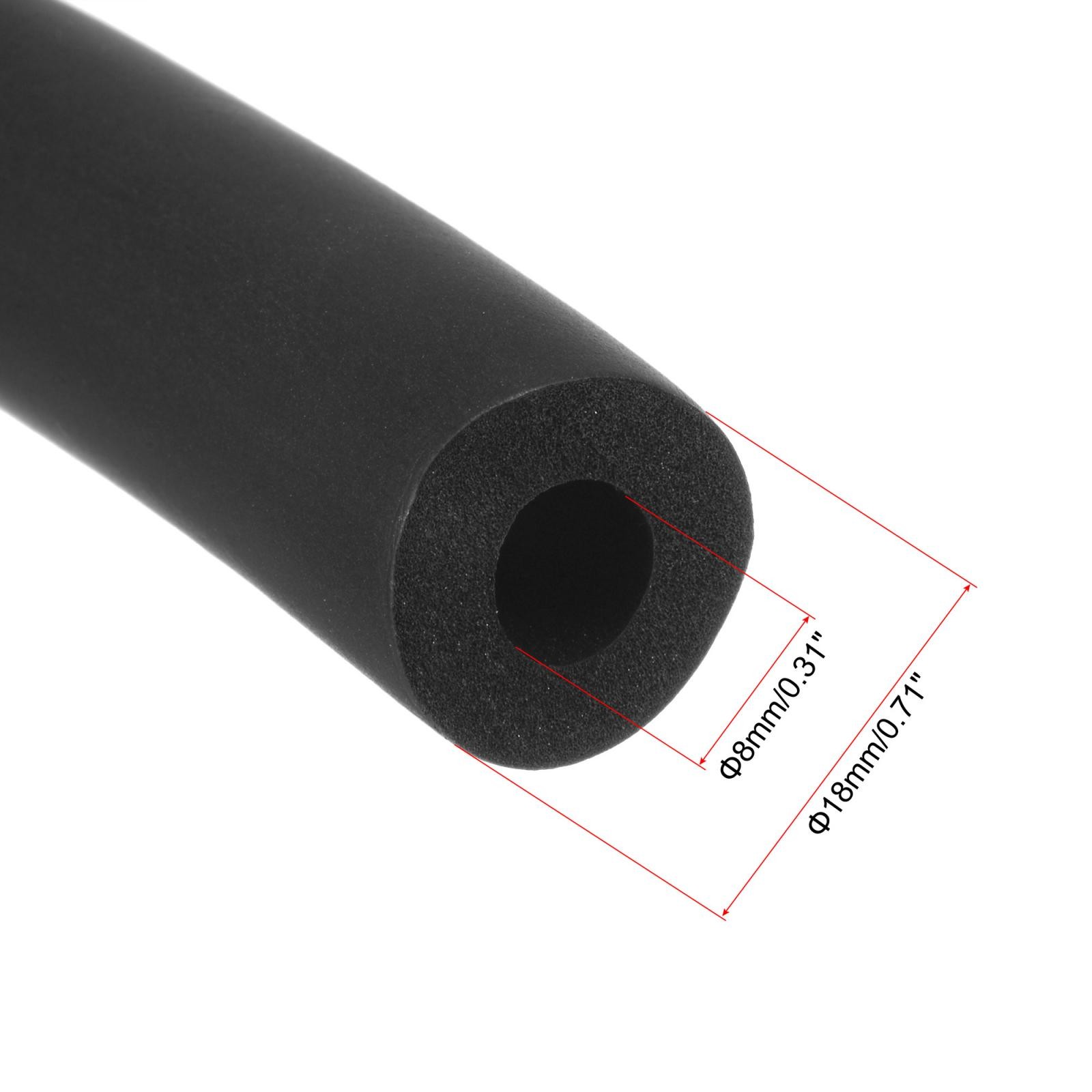 Foam Tubing for Handle Grip Pipe Insulation 5/16″ 8mm ID 18mm OD 2m Black
