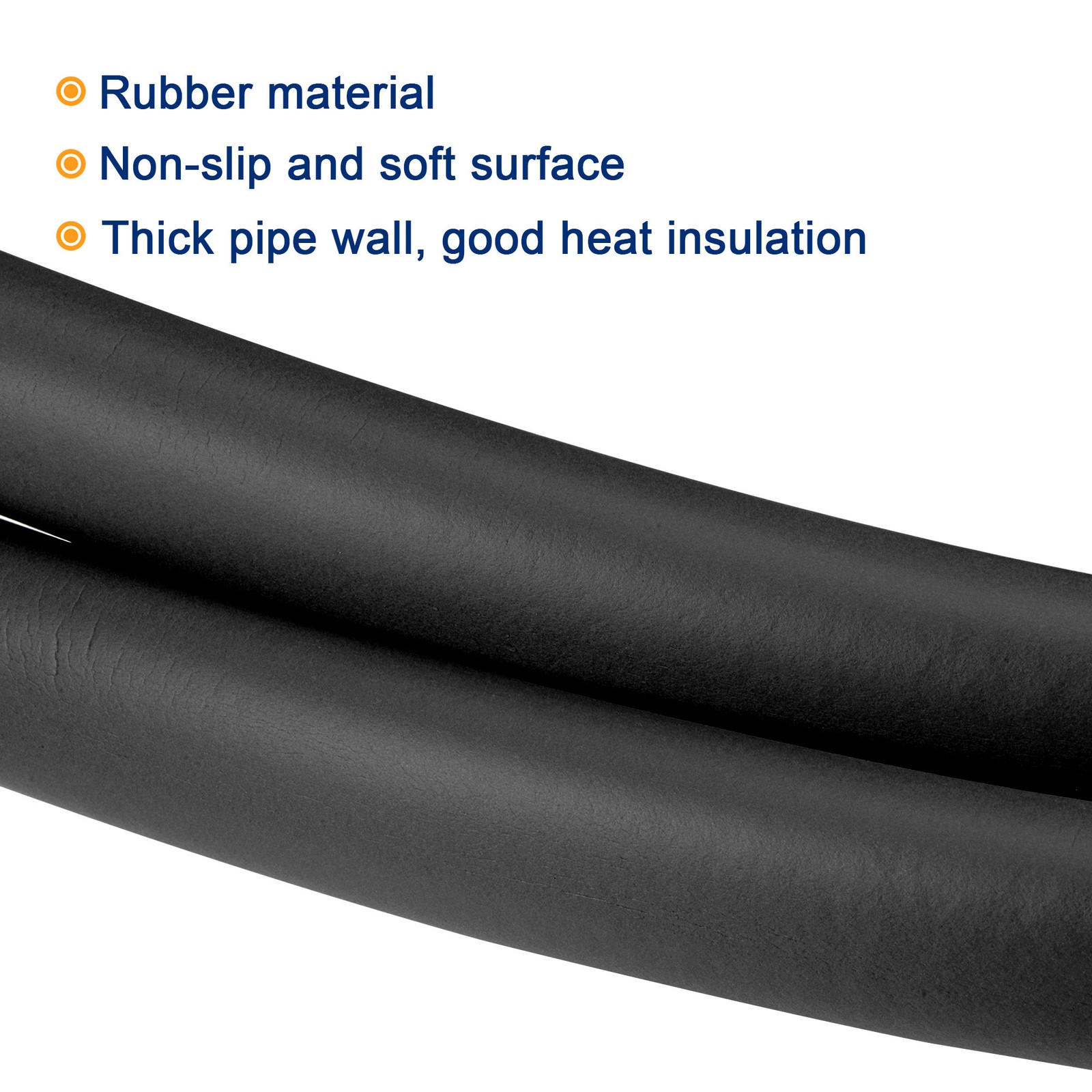 Foam Grip Tubing Handle Grips 30mm ID 5mm Wall Thick 5ft Black