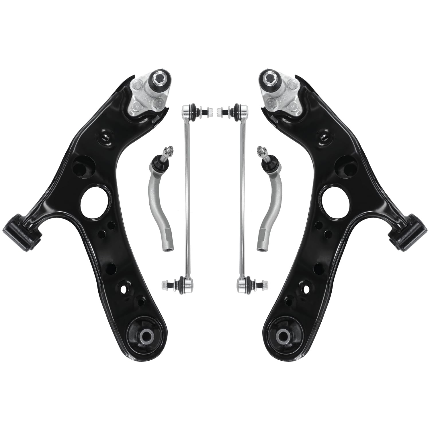 Control Arm Front Sway Bar Tie Rod Kit 8pc for 10-15 Prius & PlugIn 11-17 CT200h