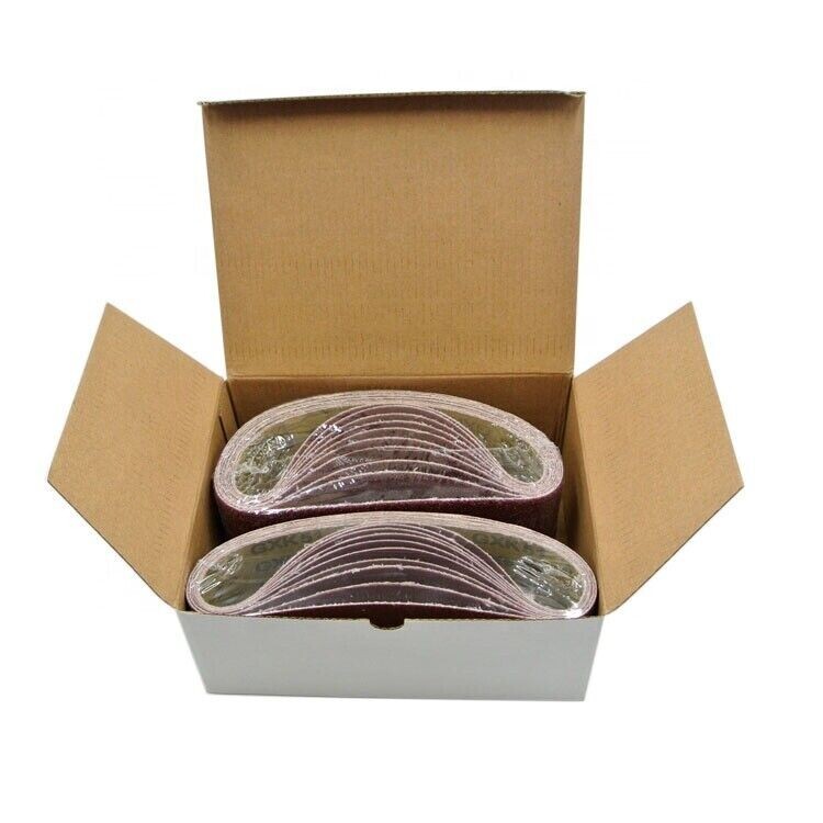 20x Mix 3″ x 24″ Sanding Belts Aluminium Oxide 40 60 80 120 Grit Sander Abrasive