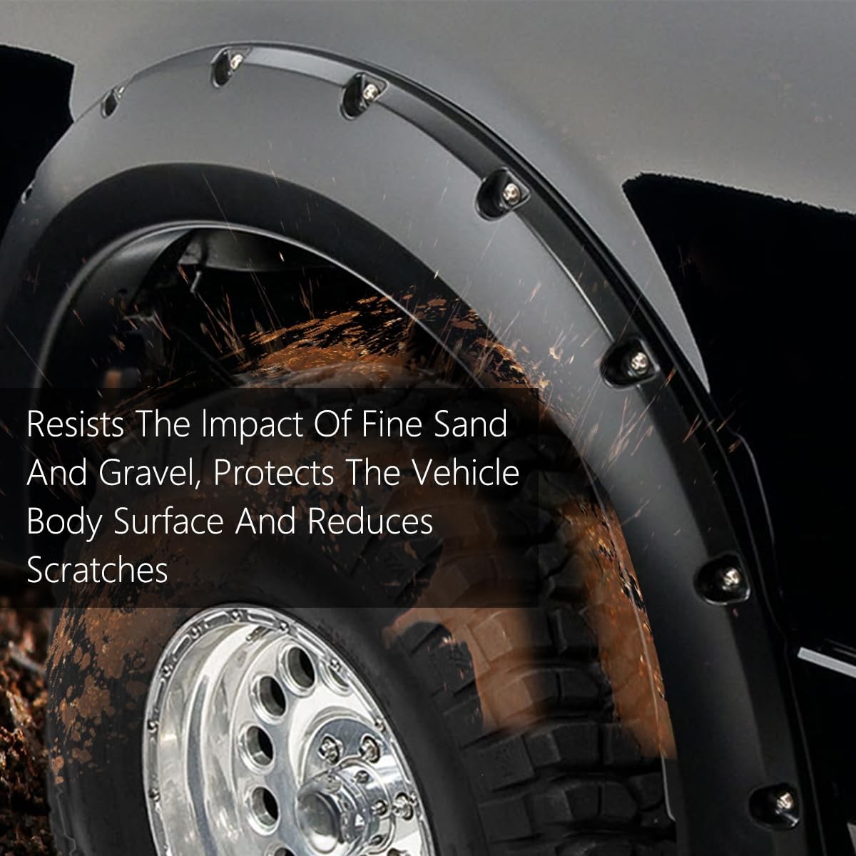 4PCS Fender Flares Ford F250 F350 Super Duty 1999-2007 Textured Pocket Riveted