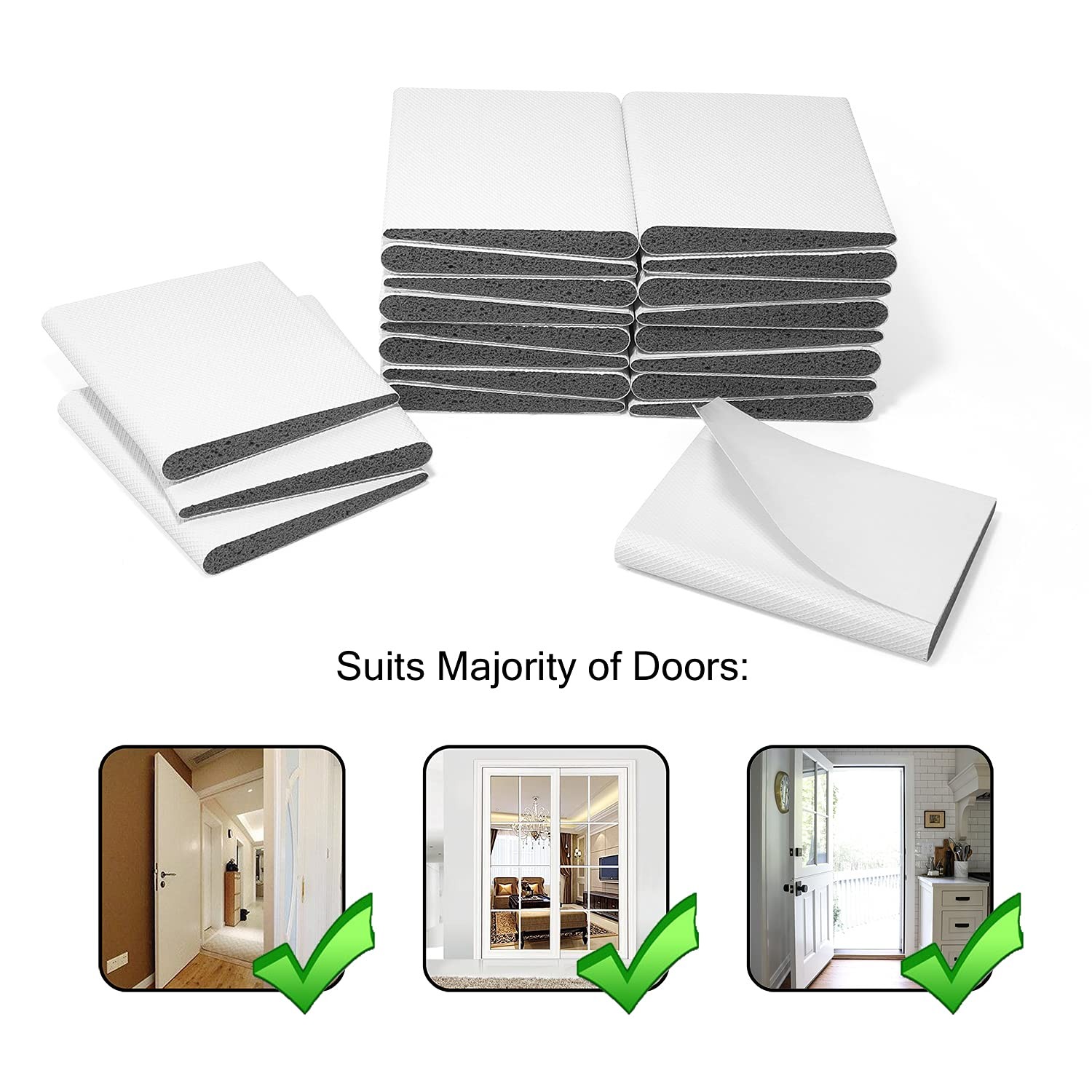 Builder Supply Door Corner Seals – Exterior Doorway Frame Sealing 4 White