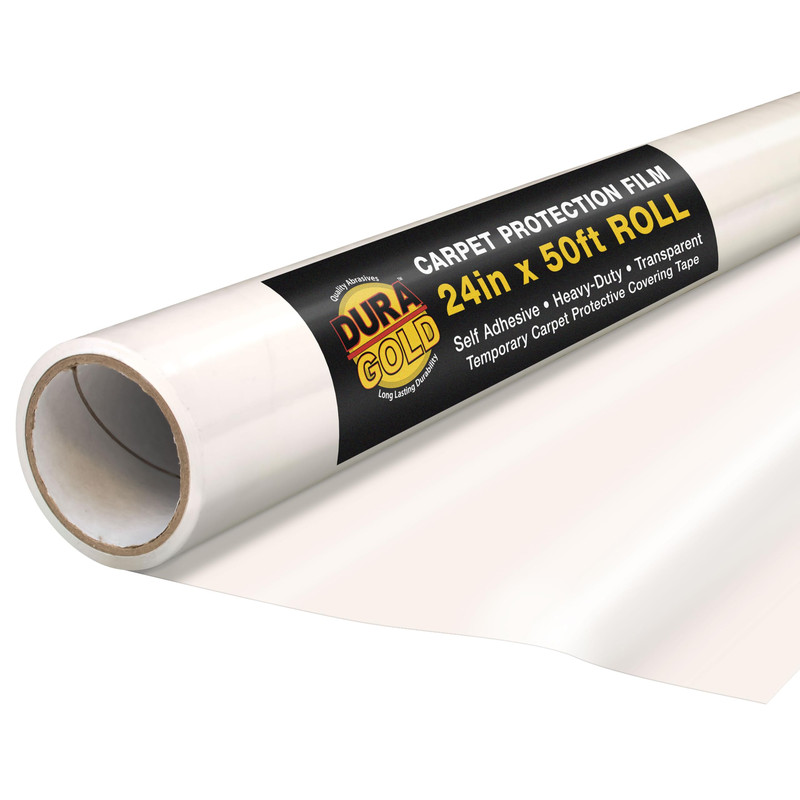 Dura-Gold Carpet Protection Film 24-Inch X 50-Foot Roll Clear Plastic Carpet