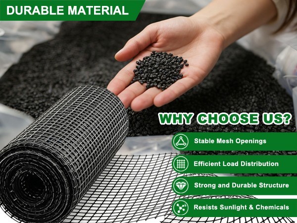 Geogrid for Retaining Wall, Bi-Directional Universal Stabilization Grid Fence