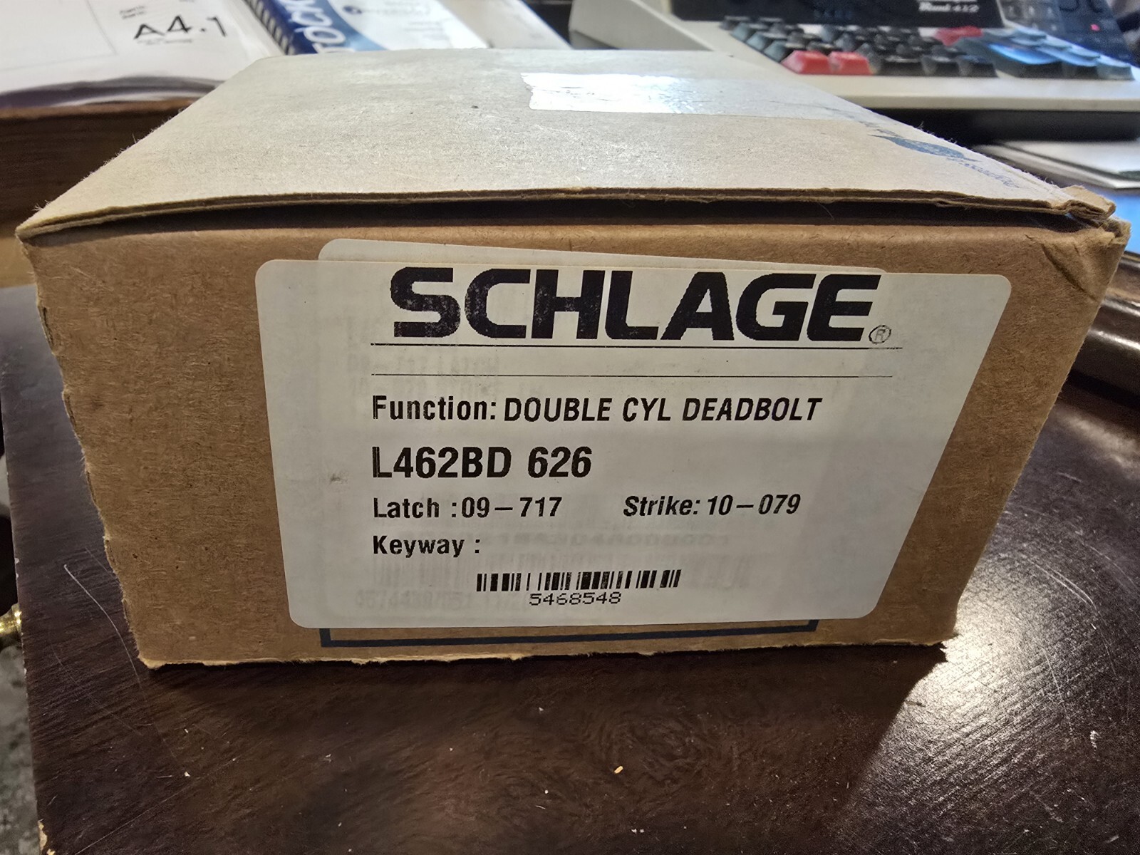Schlage L462BD 626 Mortise Double Cyl Deadbolt