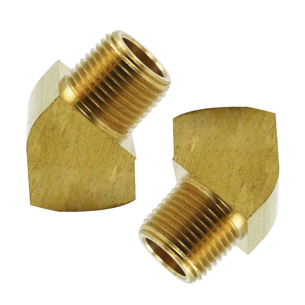 Legines 45 Degree Street 1/8″ NPT Female x Male, Pack Of 2,Brass