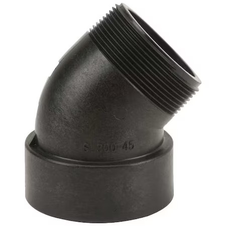 Banjo Sl300-45 45 Degree Street Elbow, Polypropylene, 3″, Schedule 80, 300 Psi