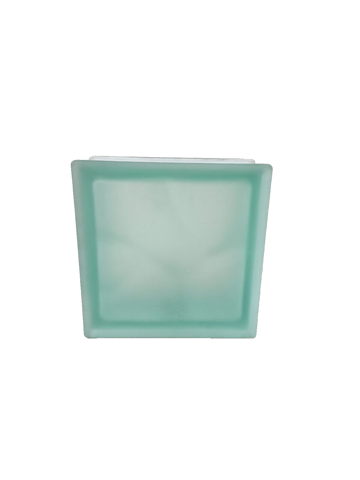 Glass Block – Seves 8x8x3 Pegasus Satin Green Wave (7 1/2″ x 7 1/2″ x 3 1/8″)
