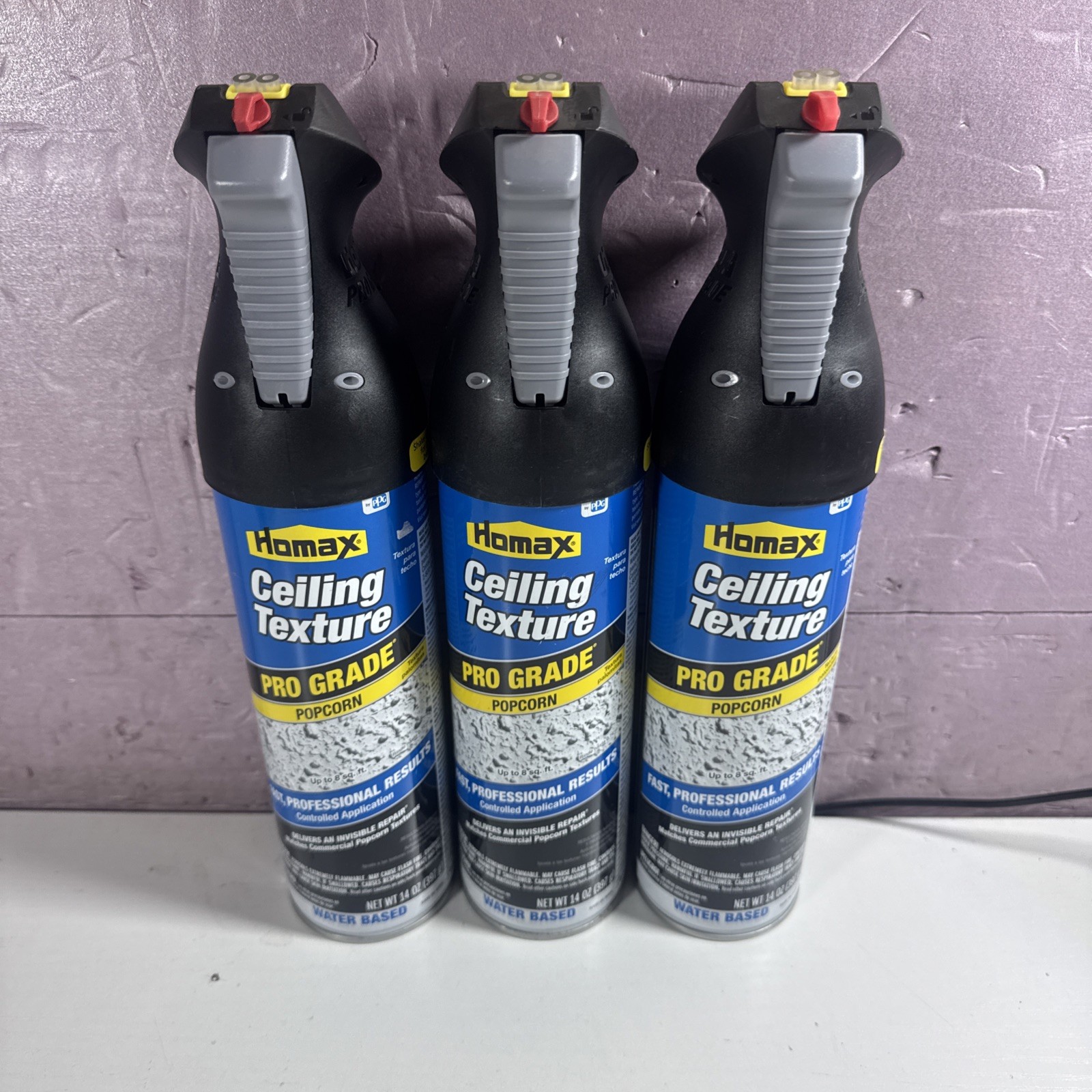 Homax 4575 14 oz Pro Grade Popcorn Ceiling Texture Aerosol – Pack of 3