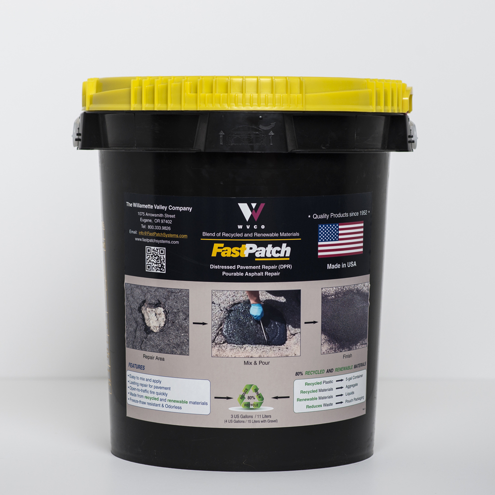 FASTPATCH DPR Pourable Asphalt Repair 5-Gal Kits (36x) – Polymeric Asphalt Patch